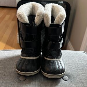 Sorel Black and White Waterproof Boots